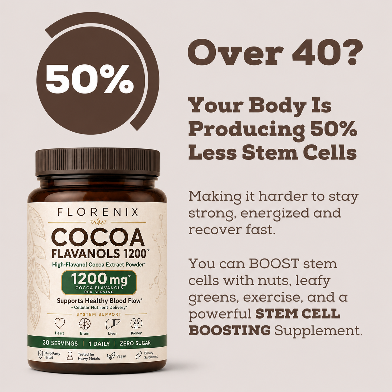 Florenix Cocoa Flavanols & Flavonoids Powder