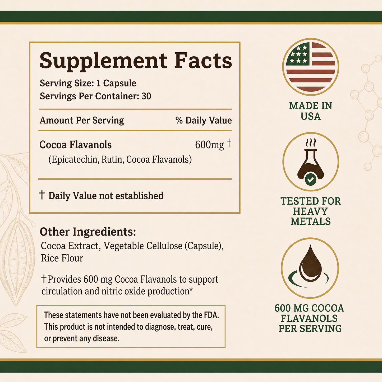 Florenix Cocoa Flavanols & Flavonoids